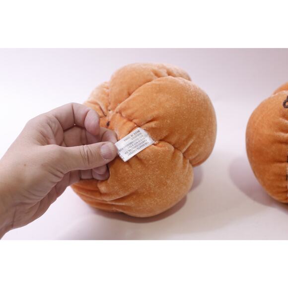 Halloween, Pumpkin, Small Plush, Lot, Orange, Holiday Decor, ~ 251120-WH 1399 - Picture 3 of 4